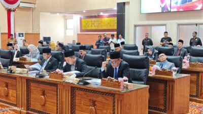 Rapat Paripurna DPRD Kota Prabumulih membahas LKPJ 2025-2029