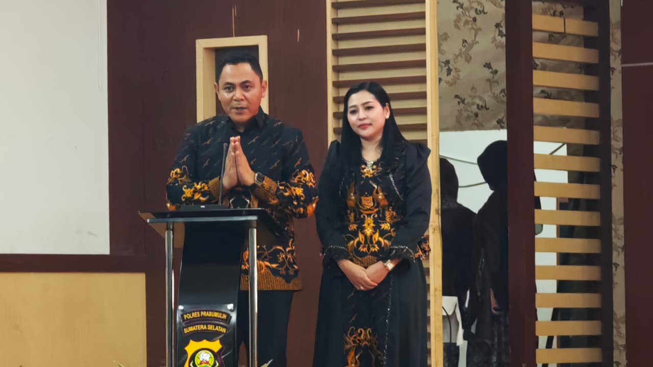 AKBP Bobby Kusumawardhana saat acara kenal pamit sebagai Kapolres Prabumulih.