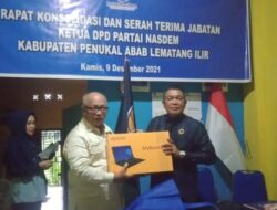 Syamsul Bahri Pimpin Rapat Konsulidasi dan Sertijab Ketua DPD Partai Nasdem Pali
