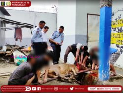 Rutan Prabumulih Kemenkumham Sumsel Gelar Penyembelihan Hewan Qurban di Hari Raya Idul Adha 1443 H