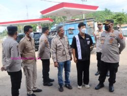Pengumuman Kenaikan BBM, Polres Prabumulih Patroli di SPBU