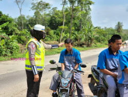 Satlantas Polres Prabumulih Rutin Himbau Warga Tertib Lalin