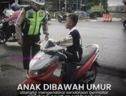 Polres Prabumulih Himbau Anak Dibawah Umur Tak Boleh Berkendara