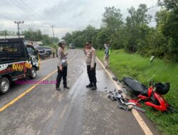 Satlantas Polres Prabumulih Amankan Lokasi Kecelakakaan