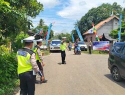 Satlantas Polres Prabumulih Urai Kemacetan Kunjungan Menteri
