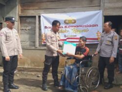 Satbinmas Polres Prabumulih Serahkan Bantuan Kemanusiaan