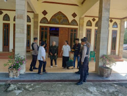 Dihari Paskah, Anggot Polres Prabumulih Jaga Gereja