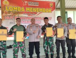 HUT Bhayangkara 77, Polres Dan Danyon Gelar Olahraga Menembak