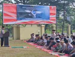 Kekeringan, Anggota Polres Prabumulih Gelar Sholat Istisqo