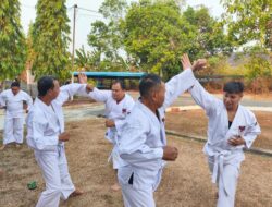 48 Petugas Rutan Prabumulih Ikuti Ujian Beladiri Kempo