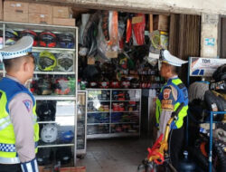 Satlantas Polres Prabumulih Berikan Himbauan Kepada Penjual Knalpot Brong