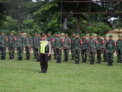 Kapolres Prabumulih Pimpin Apel Pengamanan Pemilu Bersama BKO TNI