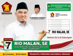 Bakal Duduk di DPRD Pali, Rio Malan,SE : Terima Kasih Semua Pendukung