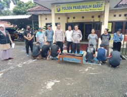 Kapolsek Prabumulih Barat Serahkan 6 Terduga Pelaku Tawuran ke Dinas Sosial