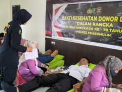 HUT Bhayangkara ke-78, Polres Prabumulih Gelar Donor Darah