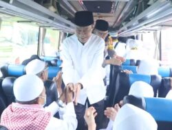 Didampingi Kapolres, Pj Wako Elman ST Sambut Kedatangan Jemaah Haji Tahun 1445 H