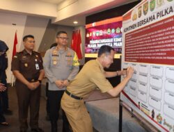 Bersama Forkopimda, Polres Prabumulih Gelar Deklarasi Pemilu Damai