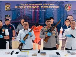 Ditreskrimum Polda Sumsel Bekuk Seorang ASN Pemilik 4 Pucuk Senpi