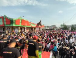 Meledak, Ribuan Warga Senam Sehat Bersama H Arlan