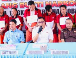 Musnahkan BB Narkoba 1,5 KG Sabu, Polda Sumsel Selamatkan 15.552 Jiwa Manusia