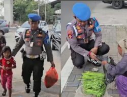 Aksi Anggota Polisi Polres Prabumulih Bantu Penjual Sayur Viral di Medsos