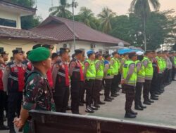 Debat Publik Perdana, Polres Muba Siagakan Ratusan Personil TNI Polri