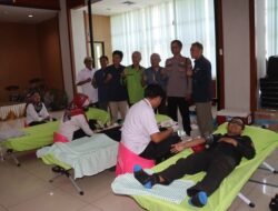 HUT Humas Polri, Polres Prabumulih Kumpulkan Ratusan Kantong Darah