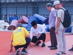 Sekda Muba Tinjau Progres Rehab Lintasan Atletik Stadion Serasan Sekate