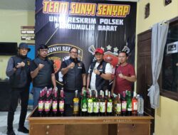Razia Gabungan, Polsek Prabumulih Barat Amankan Puluhan Miras