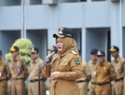 Wabup Hj Sumarni Pimpin Apel Gabungan Sekaligus Serahkan SK PNS