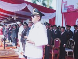 Cak Arlan Pimpin Upacara HUT RI ke 80 di Rumdin Wako