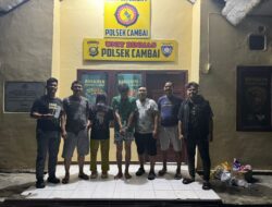Polsek Cambai Ringkus Pasangan Muda Pencuri HP di Sungai Medang