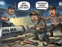 Kepergok Gergajih Besi Milik Pertamina, AJ Ditangkap Polisi