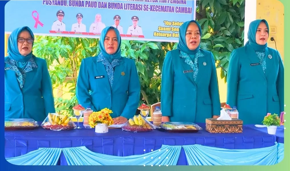 Hj Linda mendorong TP-PKK dan Bunda PAUD Kecamatan Cambai untuk aktif memperkuat pemberdayaan keluarga dan pendidikan anak usia dini di Prabumulih.