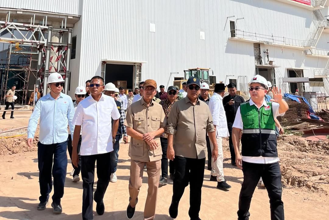 H Arlan dan Ahmad Muzani meninjau PSEL Palembang