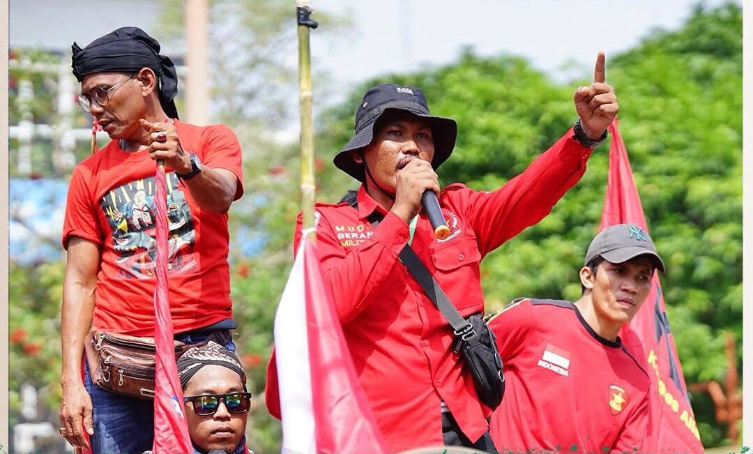 Aksi damai buruh KASBI saat May Day 2026 di depan DPRD Musi Banyuasin berlangsung tertib