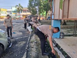 Peduli Lingkungan, Polres Prabumulih Bersama Instansi Terkait Bersihkan Kawasan Pasar PTM I.
