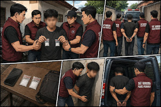 Ilustrasi Petugas Satresnarkoba Polres Prabumulih mengamankan pelaku kasus narkotika jenis sabu dalam pengungkapan kasus di kawasan Majasari, Kota Prabumulih.