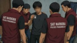 Ilustrasi Petugas Satresnarkoba Polres Prabumulih mengamankan pelaku kasus narkotika jenis sabu dalam pengungkapan di Simpang Budi Utomo, Kota Prabumulih.