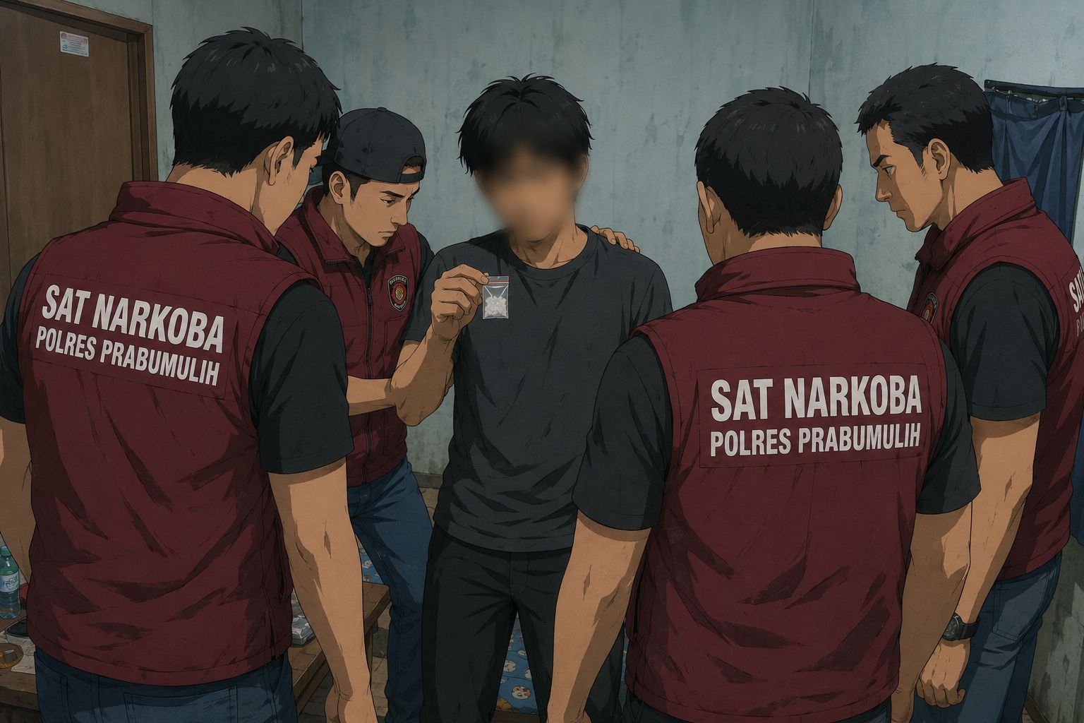 Ilustrasi Petugas Satresnarkoba Polres Prabumulih mengamankan pelaku kasus narkotika jenis sabu dalam pengungkapan di Simpang Budi Utomo, Kota Prabumulih.