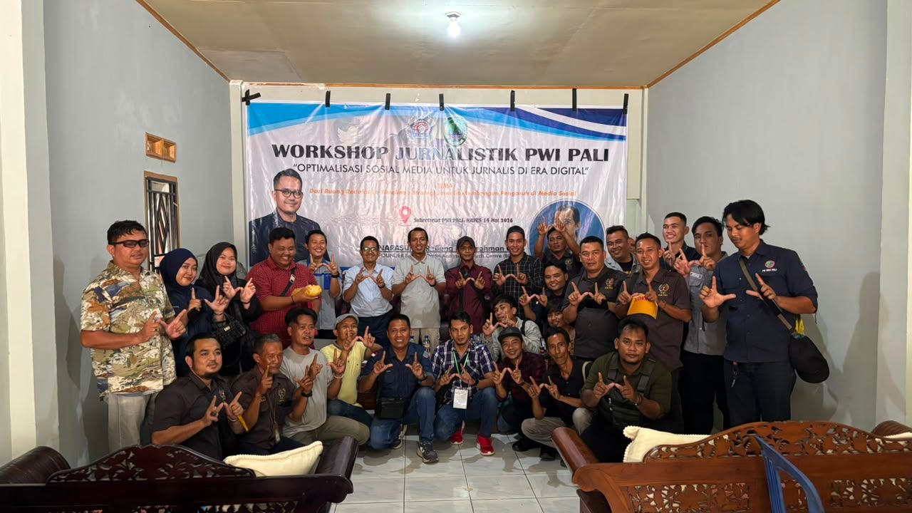 Workshop jurnalistik PWI Kabupaten PALI di PALI membahas media sosial, branding, dan peluang monetisasi bagi wartawan