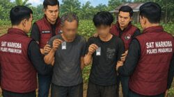 Penggerebekan pesta sabu di Kota Nanas gagal total. Dua pria di Prabumulih diamankan Satresnarkoba