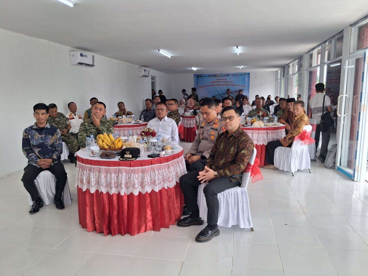 Wali Kota Prabumulih bersama Forkopimda mengikuti launching virtual Koperasi Desa dan Kelurahan Merah Putih di Gunung Ibul Barat.