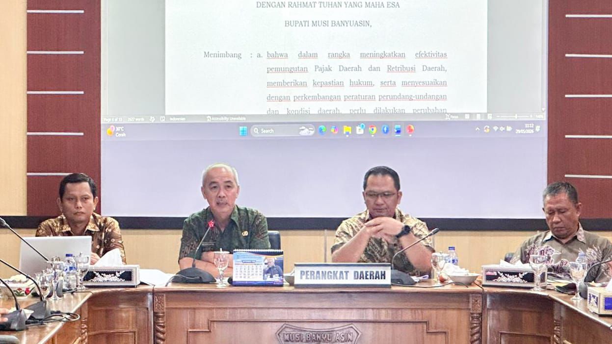 Rapat Bapemperda DPRD Muba membahas revisi Perda Pajak dan Retribusi Daerah