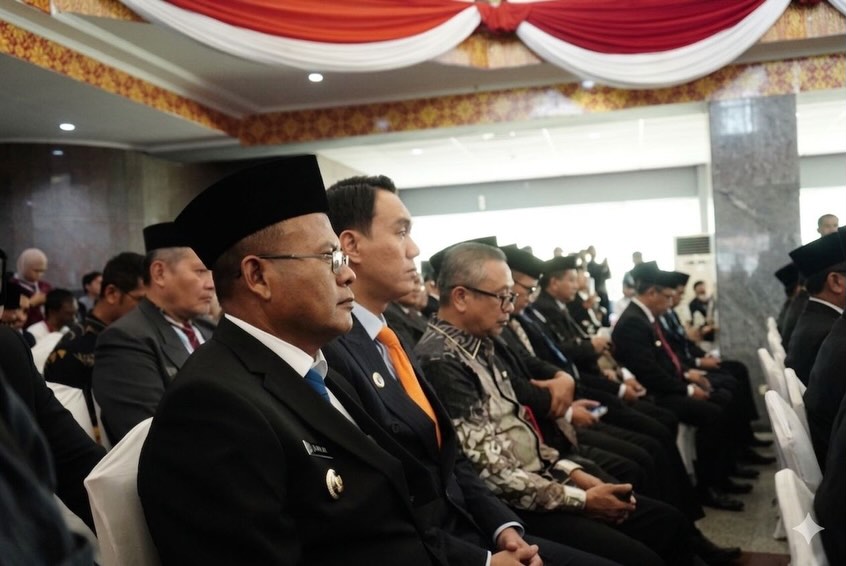 Wali Kota Prabumulih H. Arlan menghadiri Rapat Paripurna Hari Jadi Kota Palembang ke-1343.