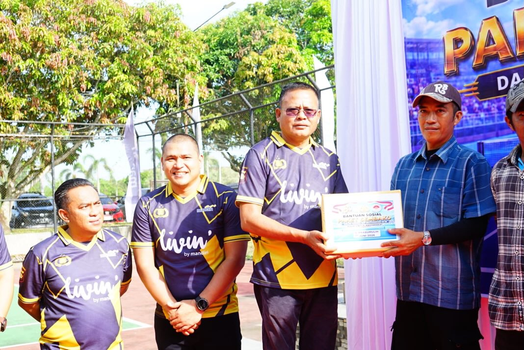 Wali Kota Prabumulih H. Arlan menghadiri pembukaan Turnamen Tenis Kapolres Cup 2026.