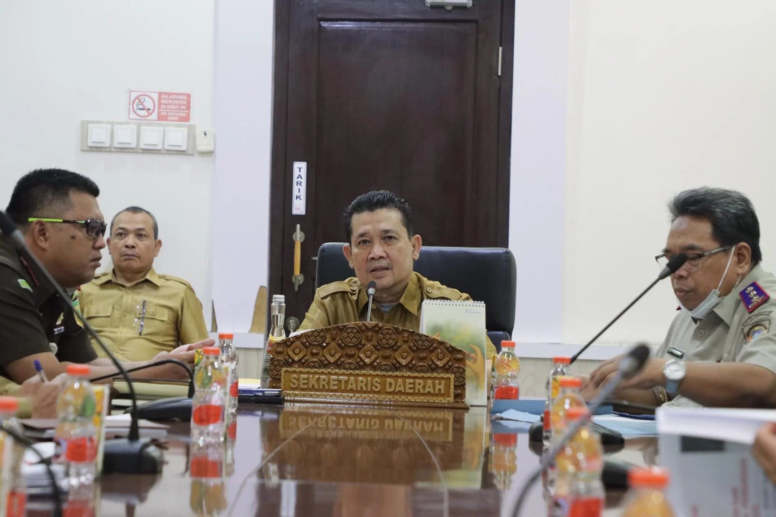 Sekda Muba Syafaruddin menyampaikan kebijakan penertiban HGU dan Amdal perusahaan atas instruksi Bupati HM Toha Tohet.