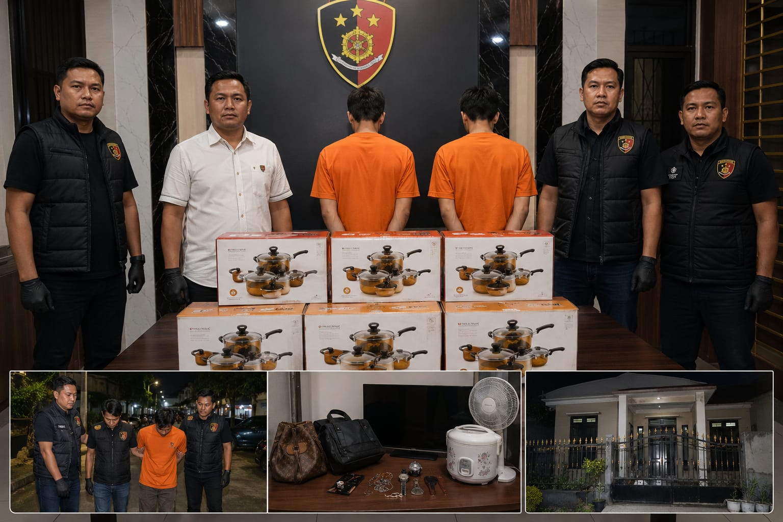 Dua pelaku pencurian dengan pemberatan berhasil diamankan Satreskrim Polres Prabumulih.