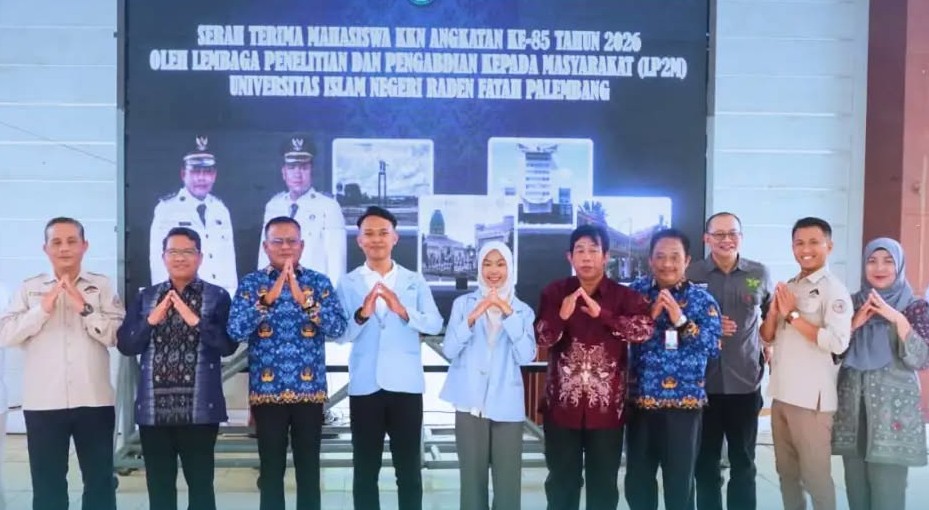 Wali Kota Prabumulih H. Arlan menerima 914 mahasiswa KKN Angkatan ke-85 UIN Raden Fatah Palembang di Pendopoan Rumah Dinas Wali Kota Prabumulih.