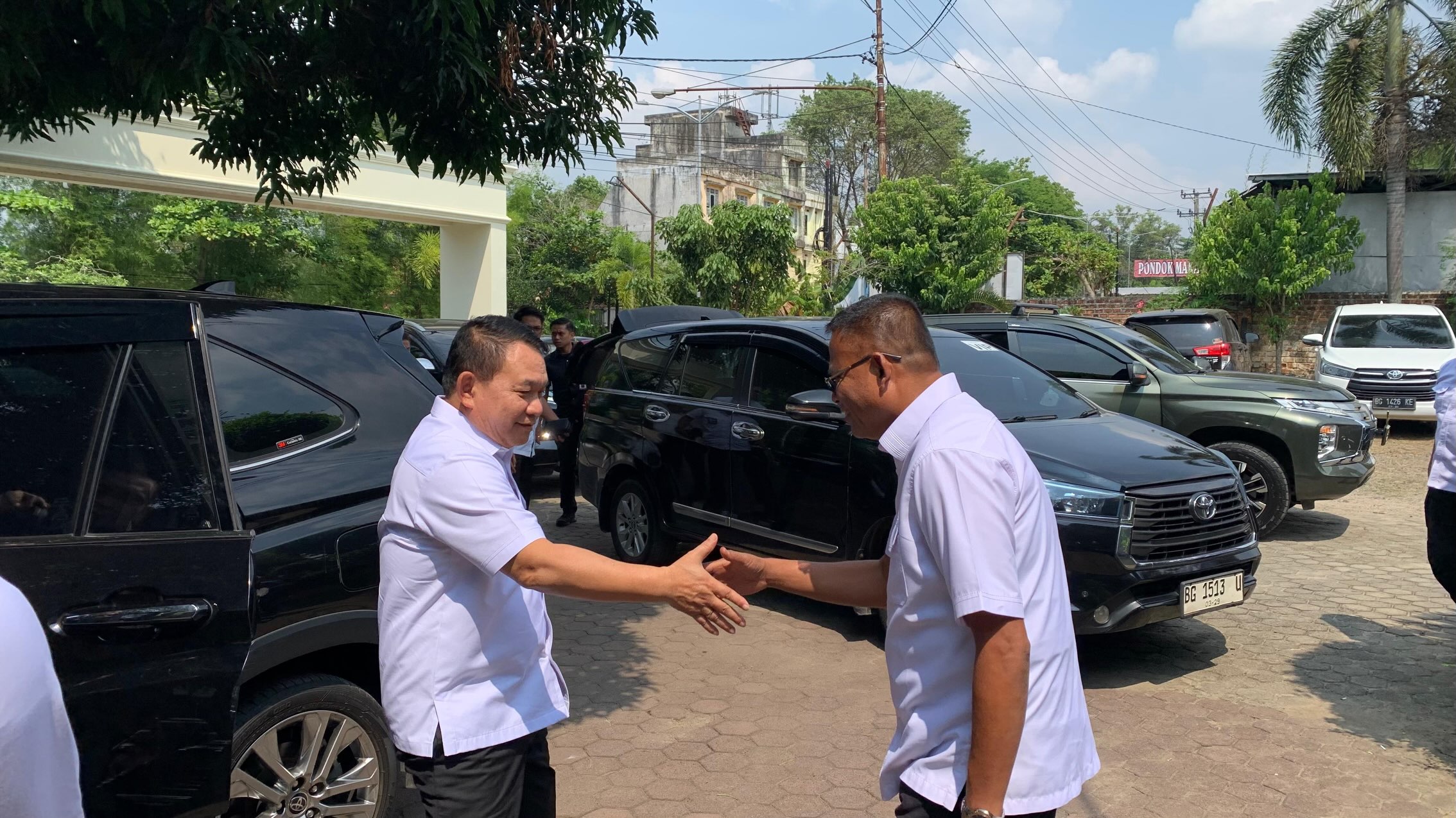 Wali Kota Prabumulih H. Arlan menerima kunjungan kerja Staf Kepresidenan RI Dudung Abdurachman di Prabumulih.